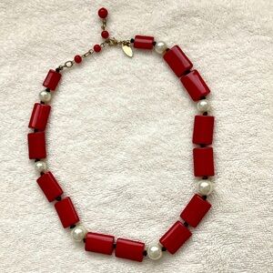 Enamel and pearl necklace from Talbots